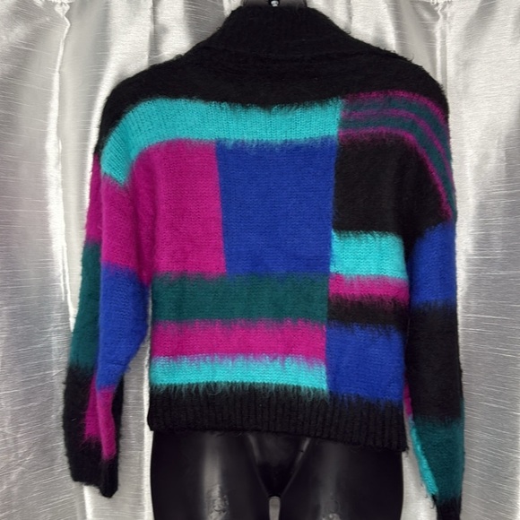 Molly Bracken Acrylic Cowl Neck Colorblock Knit Sweater Women’s XL NWT - Picture 5 of 7
